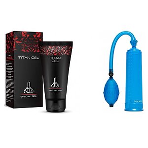 Pachet Promotional Gel Titan 50 ml + Pompa Marirea Penisului