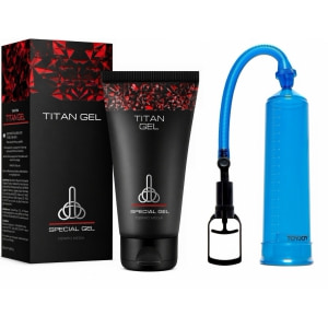 Pachet Promoțional Gel Titan 50 ml și Pompă Mărirea Penisului pe Denysa.ro