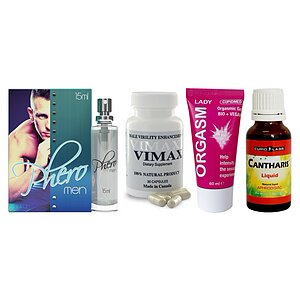 Pachet Putere și Pasiune: Vimax, Orgasm și Feromoni pe Denysa.ro