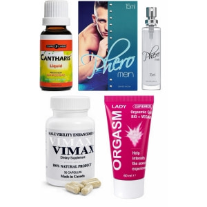 Pachet Putere și Pasiune: Vimax, Orgasm și Feromoni pe Denysa.ro