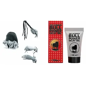 Pachet Set Limited Edition Lovers Fantasy Negru + Gel Ejaculare Prematura Bull Power Delay 30ml