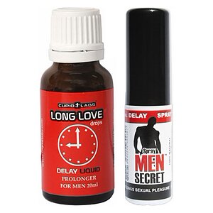 Pachet Spray Ejaculare Precoce Men Secret 15ml + Picături Ejaculare Precoce Long Love 20ml pe Denysa.ro