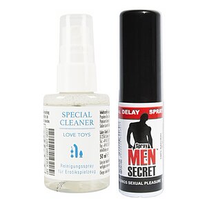 Pachet Spray Ejaculare Precoce Men Secret 15ml + Special Cleaner Love Toys 50ml pe Denysa.ro
