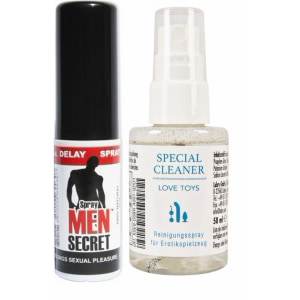 Pachet Spray Ejaculare Precoce Men Secret 15ml + Special Cleaner Love Toys 50ml pe Denysa.ro