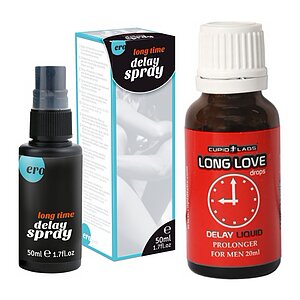 Pachet Spray HOT Delay 50 ml + Picături Ejaculare Precoce Long Love 20ml pe Denysa.ro