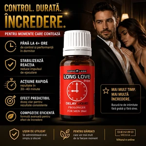 Pachet Picături Ejaculare Precoce Long Love 20ml + Parfum Feromoni Top Musk 75ml
