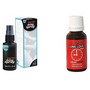 Pachet Spray HOT Delay 50 ml + Picaturi Ejaculare Precoce Long Love 20ml