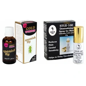 Pachet Spray Stud 100 Original + Afrodisiac Spanish Fly Strong Gold Women 30ml pe Denysa.ro