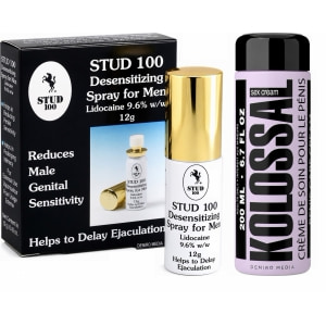 Pachet Spray Stud 100 Original + Cremă Mărire Penis Kolossal 200ml pe Denysa.ro
