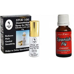 Pachet Spray Stud 100 Original Și Picături Afrodisiace Spanish Fly 20ml