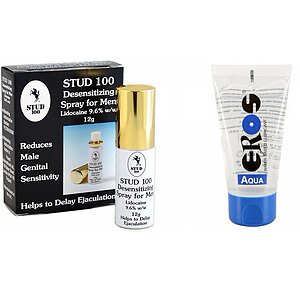 Pachet Spray Stud 100 Original + Lubrifiant Eros Aqua 50ml