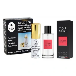 Pachet Spray Stud 100 Original + Parfum Feromoni Top Musk 75ml pe Denysa.ro