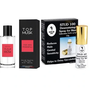 Pachet Spray Stud 100 Original + Parfum Feromoni Top Musk 75ml pe Denysa.ro
