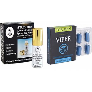 Pachet Spray Stud 100 Original + Pastile Potență Viper FR 4 capsule pe Denysa.ro