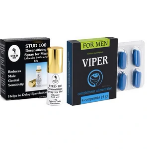 Pachet Spray Stud 100 Original + Pastile Potență Viper FR 4 capsule pe Denysa.ro