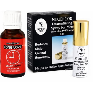 Pachet Spray Stud 100 Original + Picături Ejaculare Precoce Long Love 20ml pe Denysa.ro