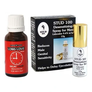 Pachet Spray Stud 100 Original + Picături Ejaculare Precoce Long Love 20ml pe Denysa.ro