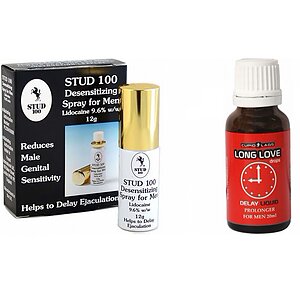 Pastile Pentru Rezistenta In Pat Pachet Spray Stud 100 Original + Picaturi Ejaculare Precoce Long Love 20ml