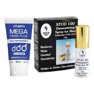 Pachet Spray Stud 100 Original Și Gel Mărire Penis Mega Penis Plus 65ml pe Denysa.ro