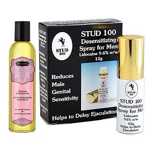 Pachet Spray Stud 100 Original + Ulei Masaj Grădina Plăcerii Kama Sutra 236ml pe Denysa.ro