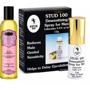 Pachet Spray Stud 100 Original + Ulei Masaj Grădina Plăcerii Kama Sutra 236ml pe Denysa.ro