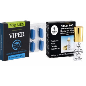 Pachet Spray Stud 100 + Pastile Potență Viper FR 4 pe Denysa.ro