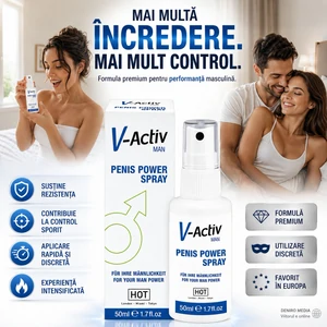 Pachet Spray V-activ Penis Power For Men 50ml + Cremă Pentru Potență Penis Booster 125ml