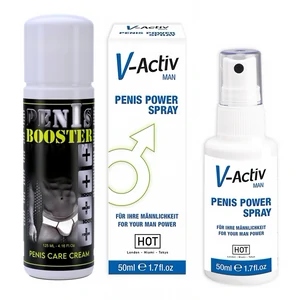 Pachet Spray V-activ Penis Power For Men 50ml + Cremă Pentru Potență Penis Booster 125ml pe Denysa.ro
