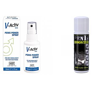 Creme Erectie Pachet Spray V-activ Penis Power For Men 50ml + Crema Pentru Potenta Penis Booster 125ml