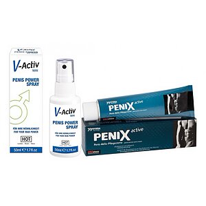 Pachet Spray V-activ Penis Power For Men 50ml + Cremă Pentru Potență Penix 75ml pe Denysa.ro