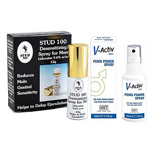 Pachet Spray V-activ Penis Power For Men 50ml + Spray Stud 100 Original pe Denysa.ro