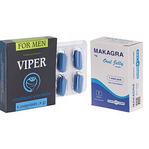 Pachet Stimulent Makagra Oral Jelly 10g + Pastile Potentă Viper FR 4 capsule pe Denysa.ro