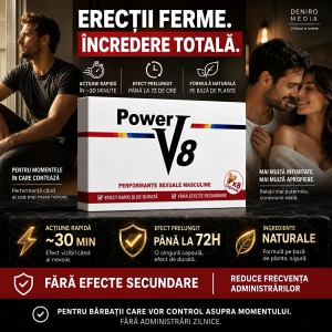 Pastile Pentru Erecție Și Potență Power V8 8buc