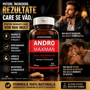 Pastile Pentru Mărirea Penisului Andro MaxMan 60buc
