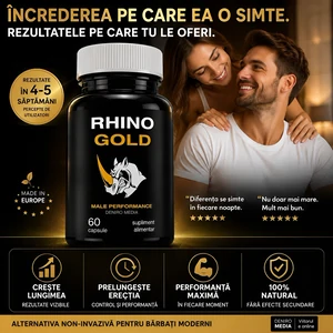 Pastile Rhino Gold Pentru Mărirea Penisului 60capsule