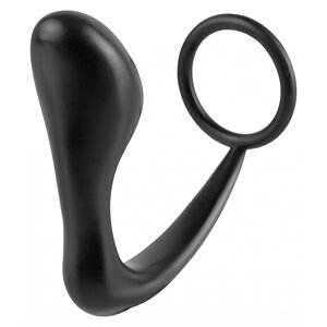 Penis Ring Plug Gasm Negru pe Denysa.ro