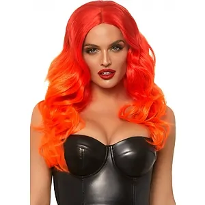 Jucarii Pentru Femei Peruca Leg Avenue Ombre Long Wavy Portocaliu