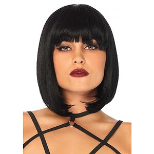 Perucă Short Natural Bob Negru pe Denysa.ro