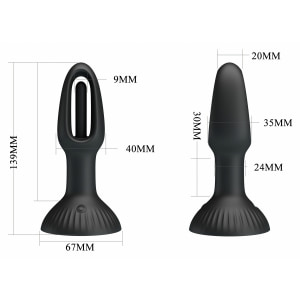 Pretty Love Hubert Vibrator Anal cu 7 Moduri Wiggling Negru