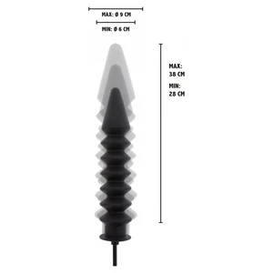 Plug Anal Gonflabil Hidden Desire — Striații Negru 28cm