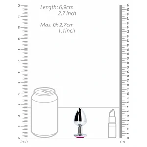 Plug Anal Heart Gem Small Argintiu