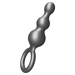 Plug anal ToyJoy The Stuffer - 3 sfere, silicon gri Gri pe Denysa.ro