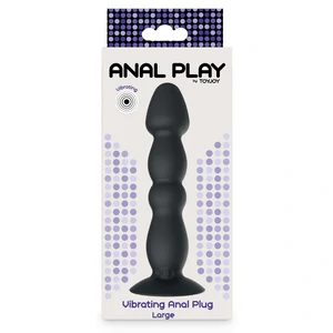 Plug Anal Vibrant ToyJoy Large — 17 cm, Reîncărcabil Negru