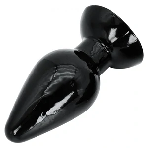 Plug Anal XXL 14 cm — Negru, Bază Lată Pentru siguranță