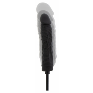 Plug Gonflabil 18cm Negru Silicon 100% și Supapă Rapidă