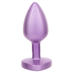 Plug Mic Jewel cu Inimă Diamant – Mov