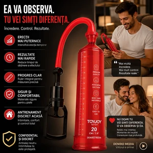 Pompă Penis Power Pump Roșu