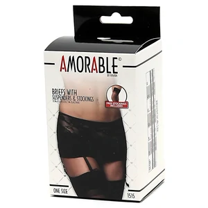 Portjartier Cu Dresuri Amorable Elizabeth Negru S-L