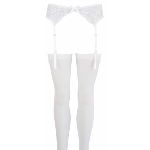 Portjartier Cu Dresuri No:Xqse Madison Alb M-L