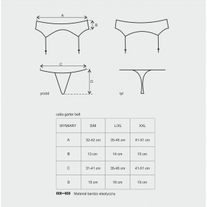 Portjartier Obsessive Catia Negru L-XL